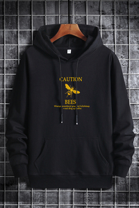 秋卫衣男连帽韩版嘻哈运动外套ins港风休闲上衣潮MS8064-BEES-P40图片