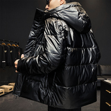 2021羽绒服男短款NY潮亮面冬季白鸭绒加厚休闲连帽外套YR9808P80，男装羽绒服，星座1410（原1902A）