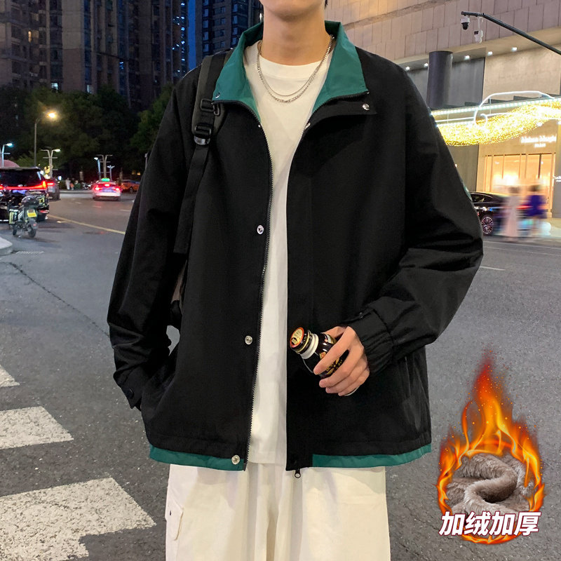 男士加绒防水夹克秋冬情侣连帽口袋多拉链工装防水夹克AJJ215P80,男装夹克,星座1410（原1902A）