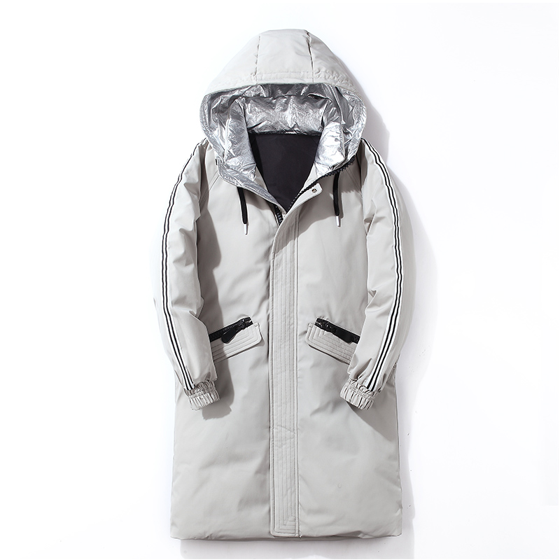 Men's medium and long work clothes with white bottom