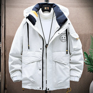 羽绒服男短款反光2021新青少年休闲潮流保暖白鸭绒外套YR9859