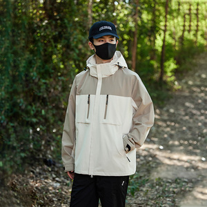 男女户外运动冲锋衣春秋季薄情侣款防水防风登山服夹克 CF2388P58图片