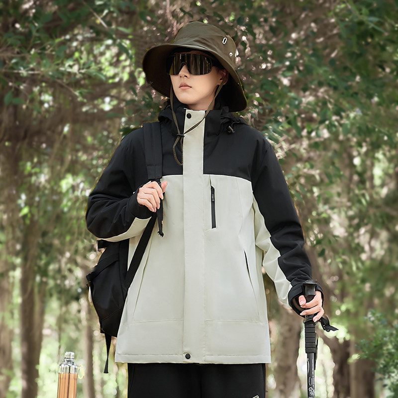 秋冬男女夹克户外三合一情侣冲锋衣可拆卸两件套登山服CF2418P100,男装夹克,星座1410（原1902A）