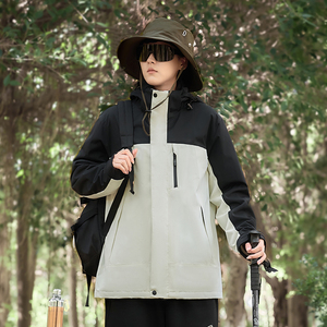 秋冬男女夹克户外三合一情侣冲锋衣可拆卸两件套登山服CF2418P100图片