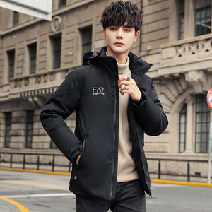 新款羽绒服男士工装爆款连帽冬季羽绒外套潮流男YR9876P150,连帽工装羽绒服怎么搭配图片