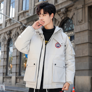 冬季新款男士羽绒服男厚短款连帽外套休闲学生冬装工装 YR7058P70，男装羽绒服，星座1410（原1902A）