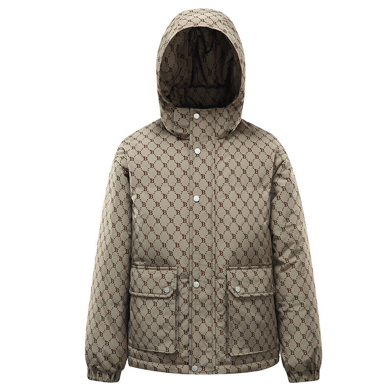 2026新款白鸭绒羽绒服男士平铺连帽加厚上衣外套星空点YR1027P90，男装羽绒服，星座1410（原1902A）