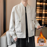 男士加绒防水夹克秋冬情侣棒球领拉链大口袋工装防水夹克AJ156P60，男装夹克，星座1410（原1902A）