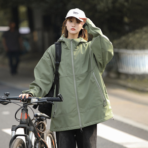 户外冲锋衣春秋新潮男女工装防风雪尼尔防水夹克情侣外套JK222P90图片