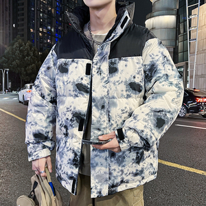 冬季短款加厚潮牌立领迷彩外套2024新款情侣羽绒服男女YR1029P120图片