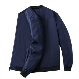 男士休闲夹克春秋季纯色立领外套潮夹克秋装棒球服男装 JK8742P35图片