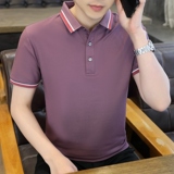 男士棉质POLO衫夏季纯色公版上衣商务短袖T恤衫薄款二开PL3392P40，男装Polo衫，星座1410（原1902A）