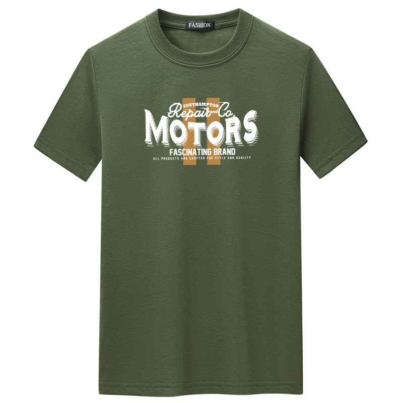 夏季短袖t恤青春宽松CVC60%棉衣服新款男装DT3417-MOTORS竖条-P15,男装T恤,星座1410（原1902A）