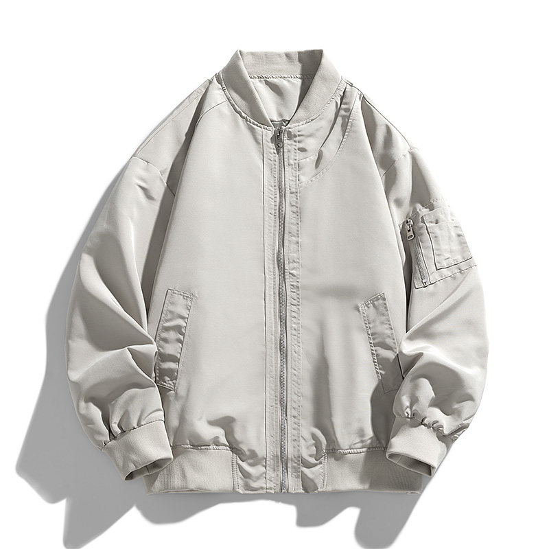 棒球服美式复古飞行员夹克外套男女同款春秋款工装夹克 JK2399P60图片