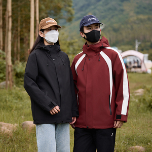 户外冲锋衣外套情侣款秋冬季潮牌男女户外防泼水登山服CF9597P105图片