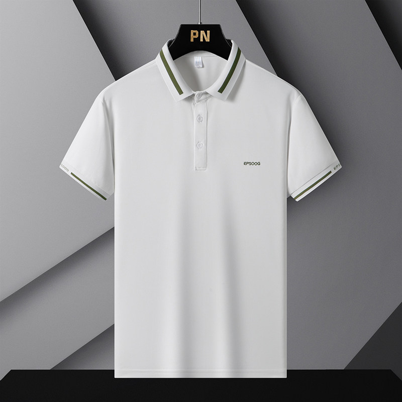 珠地棉男短袖纯色POLO衫时尚款短袖T恤衫中老年爸爸装PL8055P20，男装Polo衫，星座1410（原1902A）