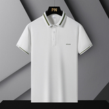 珠地棉男短袖纯色POLO衫时尚款短袖T恤衫中老年爸爸装PL8055P20，男装Polo衫，星座1410（原1902A）