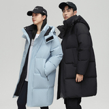 5808新款白鸭绒羽绒服中长款男士宽松连帽情侣上衣外套YR026P240，男装羽绒服，星座1410（原1902A）