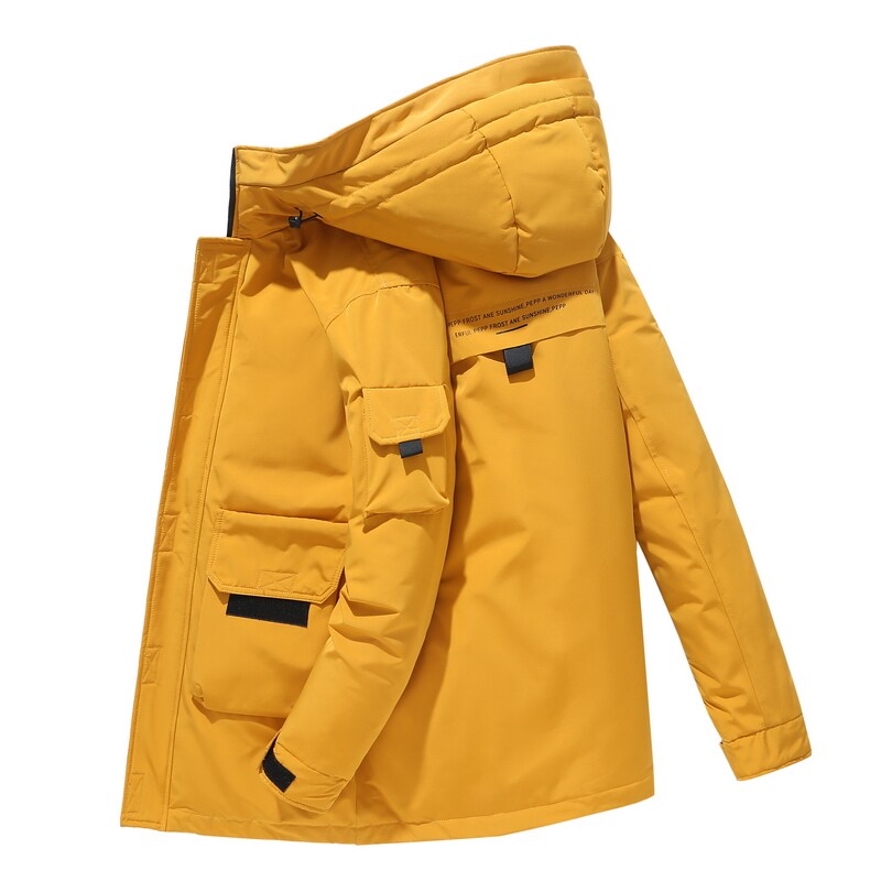 2021冬季新品加厚连帽羽绒服男士短款青年白鸭绒保暖休闲外套P80，男装羽绒服，星座1410（原1902A）