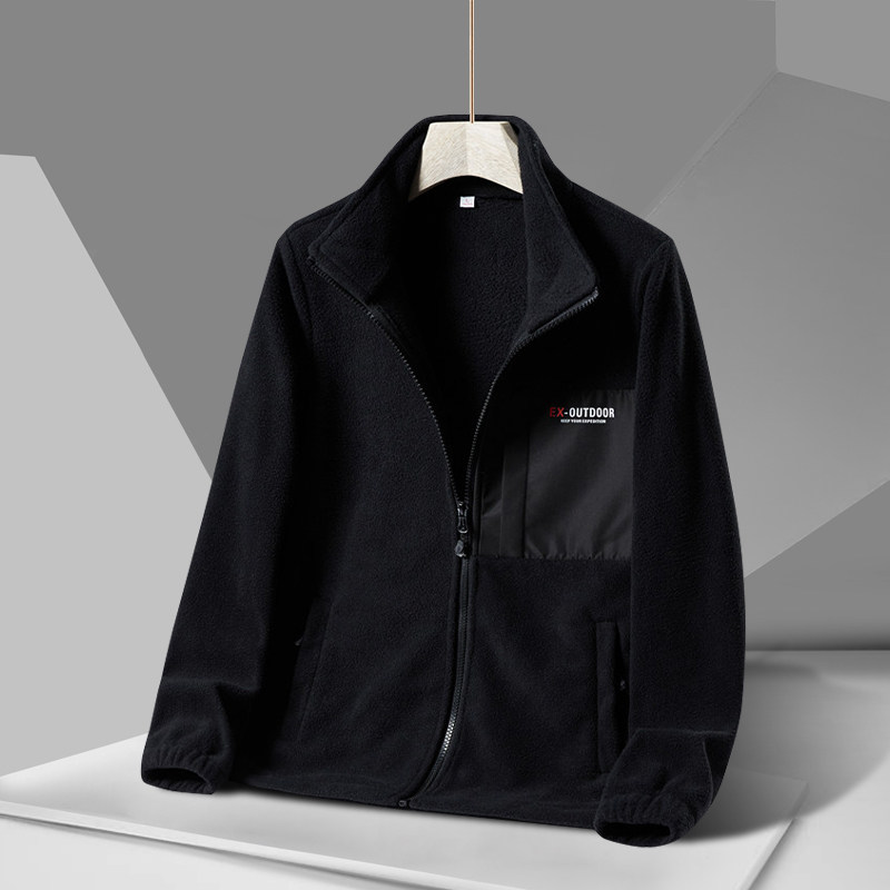 秋冬户外情侣抓绒衣外套加厚摇粒绒开衫男女登山运动服ZR9508P45,女装短外套,星座1410（原1902A）