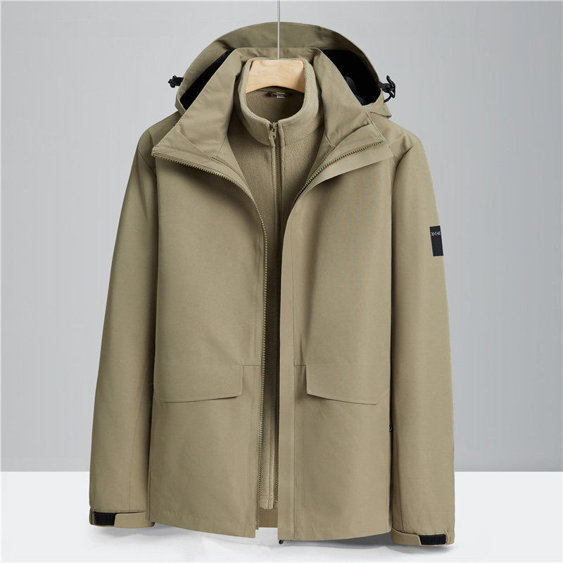户外冲锋衣男女秋冬季加绒加厚防风防水滑雪登山服外套CF9975P125,男装夹克,星座1410（原1902A）