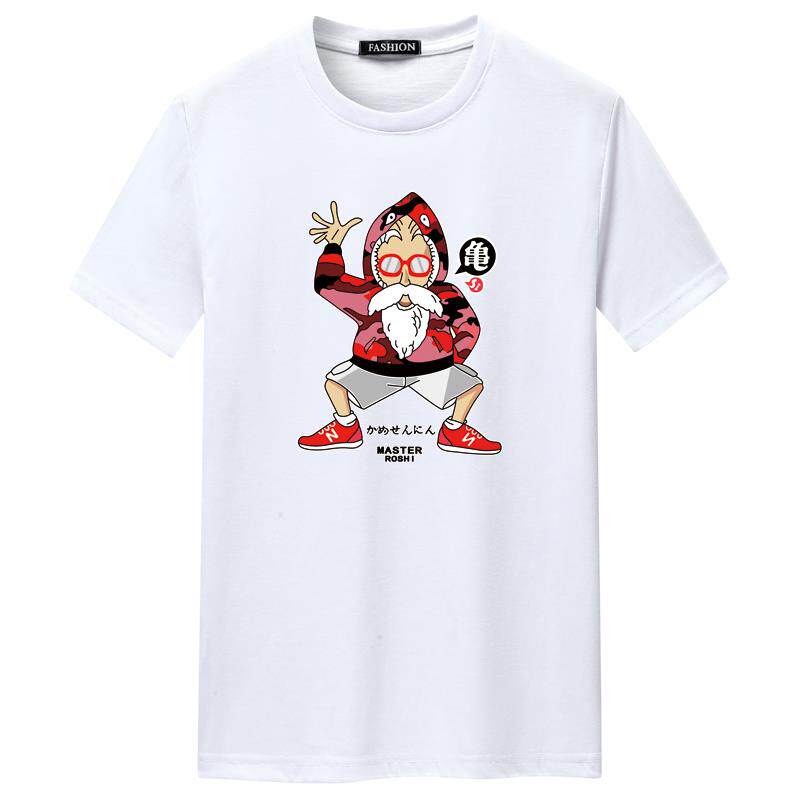 夏季男短袖t恤潮宽松CVC60%棉衣服新款男装DT3792-龟仙人-P15图片