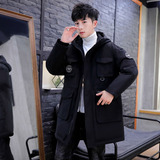2021新款羽绒服男中长款连帽工装长款外套白鸭绒YR989-P140，男装羽绒服，星座1410（原1902A）