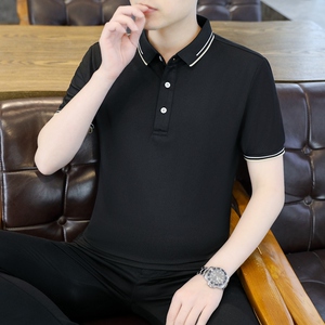 男POLO衫春夏季潮流纯色简约公版上衣商务短袖T恤衫薄款PL3382P25图片