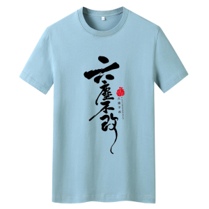 夏季男士短袖t恤潮流潮牌宽松纯棉衣服2021新DT4641-六尘不改-P15图片