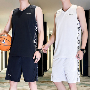 运动套装男夏季背心短裤篮球服速干衣无袖t恤透气薄款 TZ2669P28图片