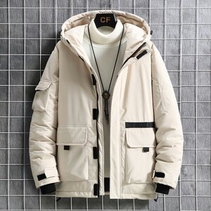 新款羽绒服男士工装连帽冬季羽绒外套潮流男 YR2058P80图片