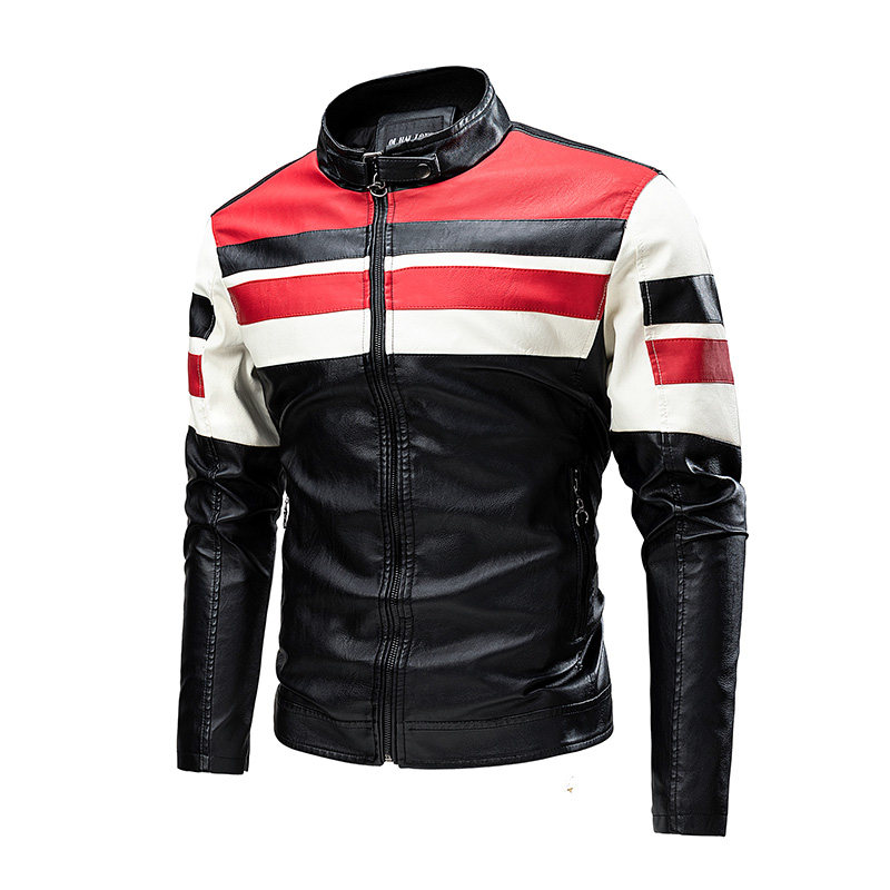 跨境外贸皮衣男士机车服皮夹克男赛车服外套皮衣 PY2288P70图片