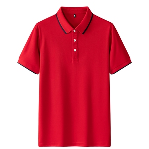 新款男士POLO衫春夏季纯色简约公版上衣商务短袖T恤衫 PL3381P25图片