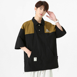 夏季新款机能风运动休闲宽松速干翻领短袖POLO衫情侣款C06-2P48，男装Polo衫，星座1410（原1902A）