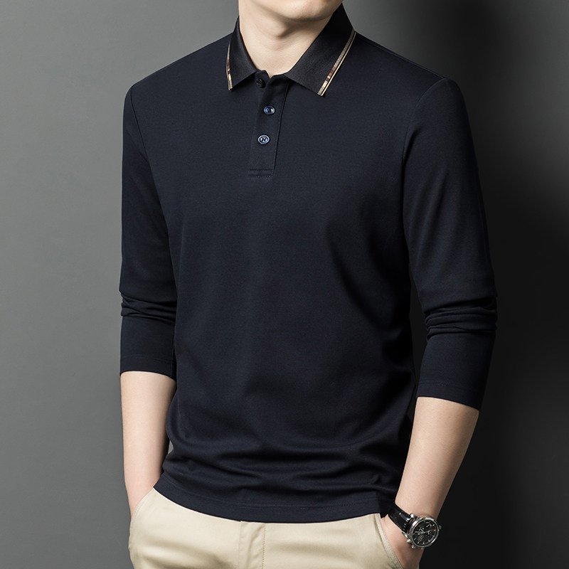 秋男装Polo衫潮流POLO衫男士长袖t恤宽松翻领长袖上衣服PL563P55,男装T恤,星座1410（原1902A）