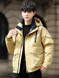 羽绒服男短款反光2024新青少年休闲潮流保暖白鸭绒外套YR9859P150，男装羽绒服，星座1902A（原星座1216）