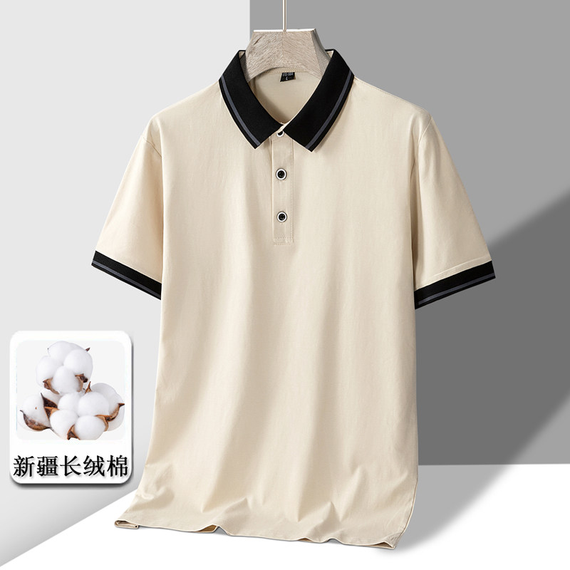 夏季新款男士短袖纯棉POLO衫男 冰瓷棉翻领短袖T恤 PL311P30图片