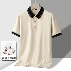 夏季新款男士短袖纯棉POLO衫男 冰瓷棉翻领短袖T恤 PL311P30图片