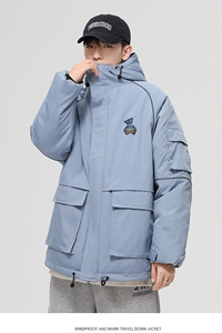 90%标2022白鸭绒羽绒服冬韩版加厚外套中长款羽绒服YR9875P160图片