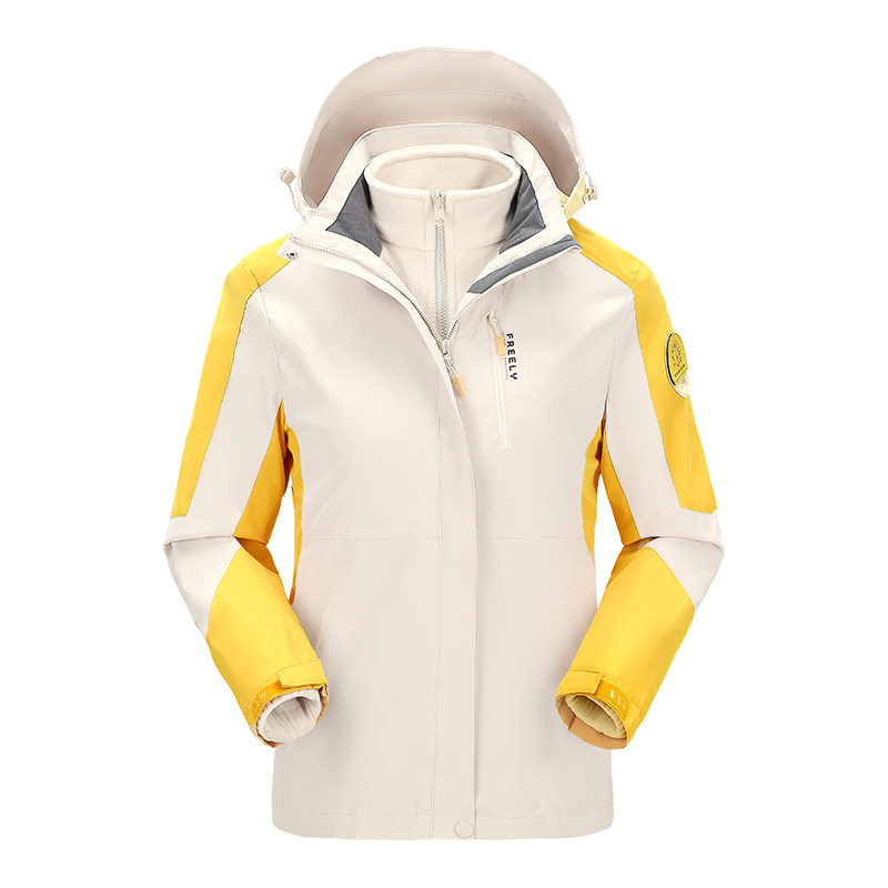 秋冬男女款夹克户外三合一冲锋衣可拆卸两件套登山服CF2299P105,男装夹克,星座1410（原1902A）