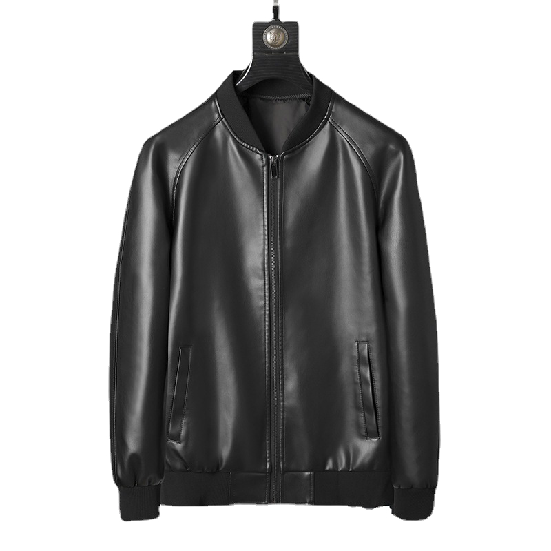 跨境外贸男士外套春秋皮衣夹克男装PU皮机车服皮衣PY6601-加绒P70,男装夹克,星座1410（原1902A）