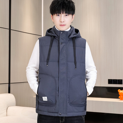 棉马甲男女冬外穿加厚休闲背心中青年立领保暖马夹坎肩 MJ1819P85