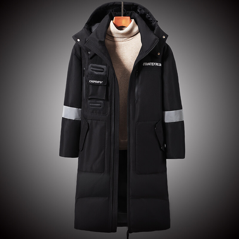 2024冬新款男士加厚长款羽绒服白鸭绒可脱卸帽外套男装YR2097P130，男装羽绒服，星座1902A（原星座1216）