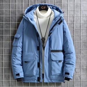 新款羽绒服男士工装连帽冬季羽绒外套潮流男 YR2058P80图片