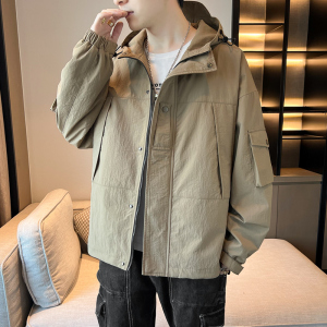 男士防水夹克冲锋衣外套春秋青少年情侣女登山户外工装夹克J51P50图片
