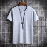 夏季男士短袖t恤潮宽松纯棉衣服新款男装短袖T恤DT4001-纯色-P13，男装T恤，星座1410（原1902A）
