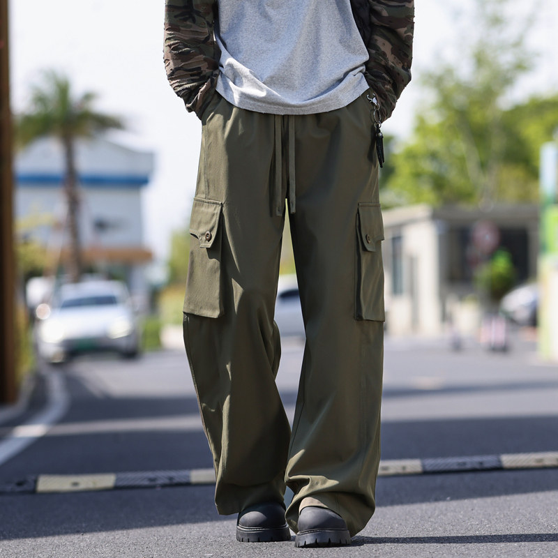 春秋季美式休闲裤男宽松直筒休闲工装潮牌机能户外长裤 K2531P50图片