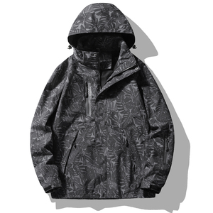 春秋冲锋衣情侣户外运动枫叶防风防水夹克外套登山服 CF1203D P60图片