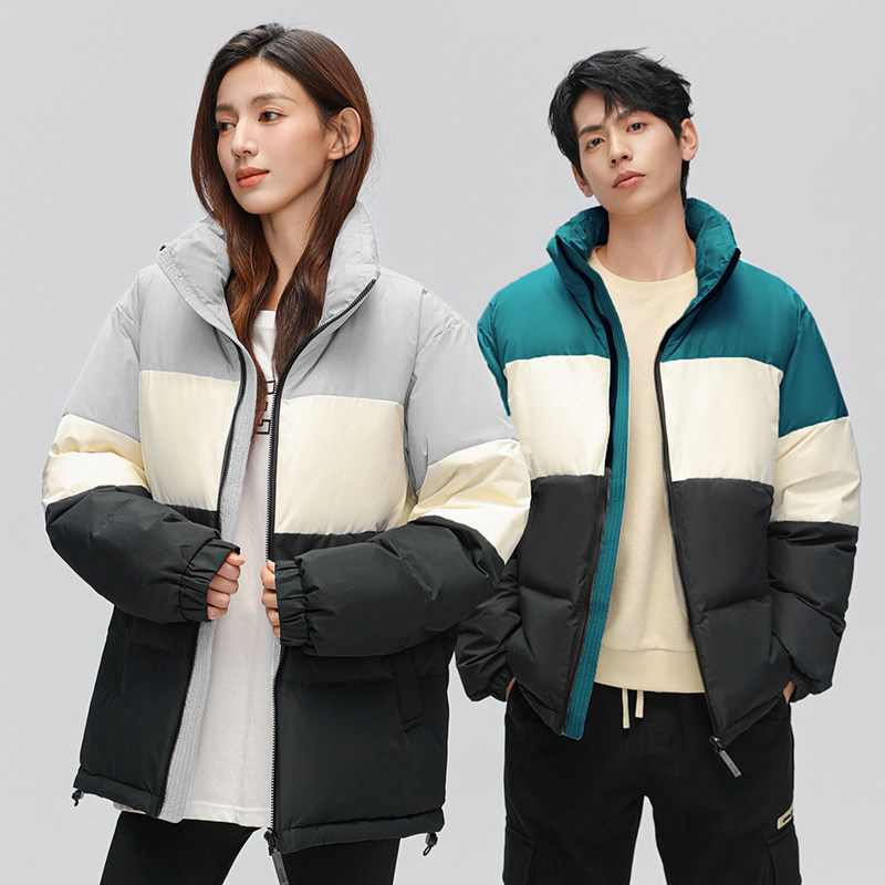 羽绒服90%绒冬季新款百搭撞色拼接流行情侣装外套YR2330P190图片