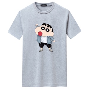 夏季男短袖t恤青春宽松CVC60%棉衣服新款男装DT3290-衬衣小新-P15图片